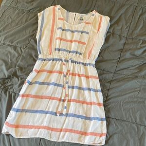 Old Navy red and white linen dress